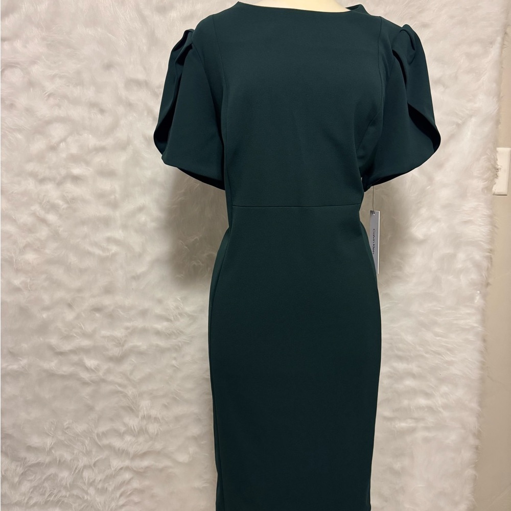 Calvin Klein Teal Midi Dress - Picture 2 of 3